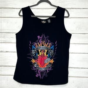 Harley Davidson Black Graphic Tank Top Plus Size 1X